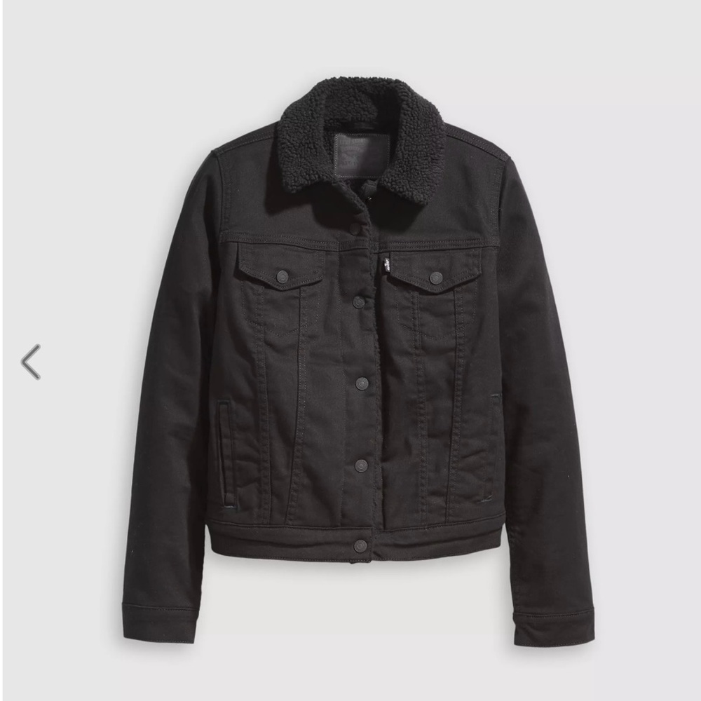Levi's Black Sherpa Jean Jacket